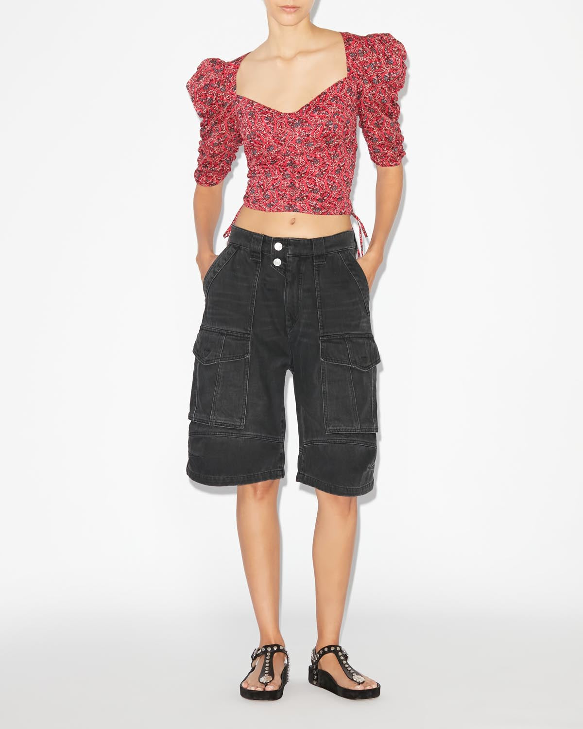 Marant Etoile Women's Fliren Spring Flower Top - Red | Coggles