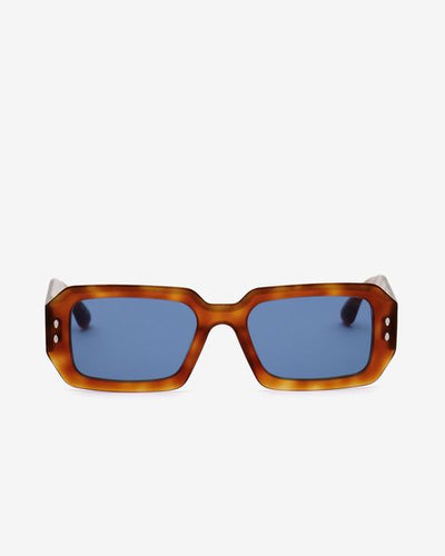 Lizzy rectangular sunglasses - Brown hav-blue - Woman - 2