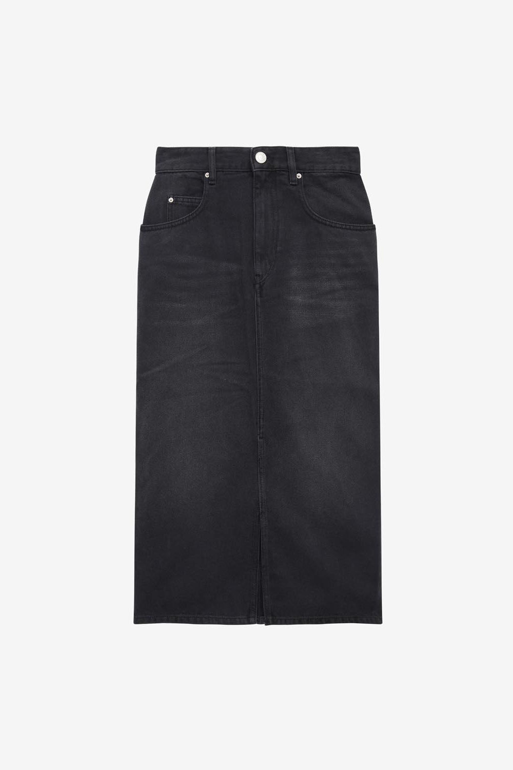 Midirock tilauria aus feinem denim - Schwarz gewaschen - Woman - 1