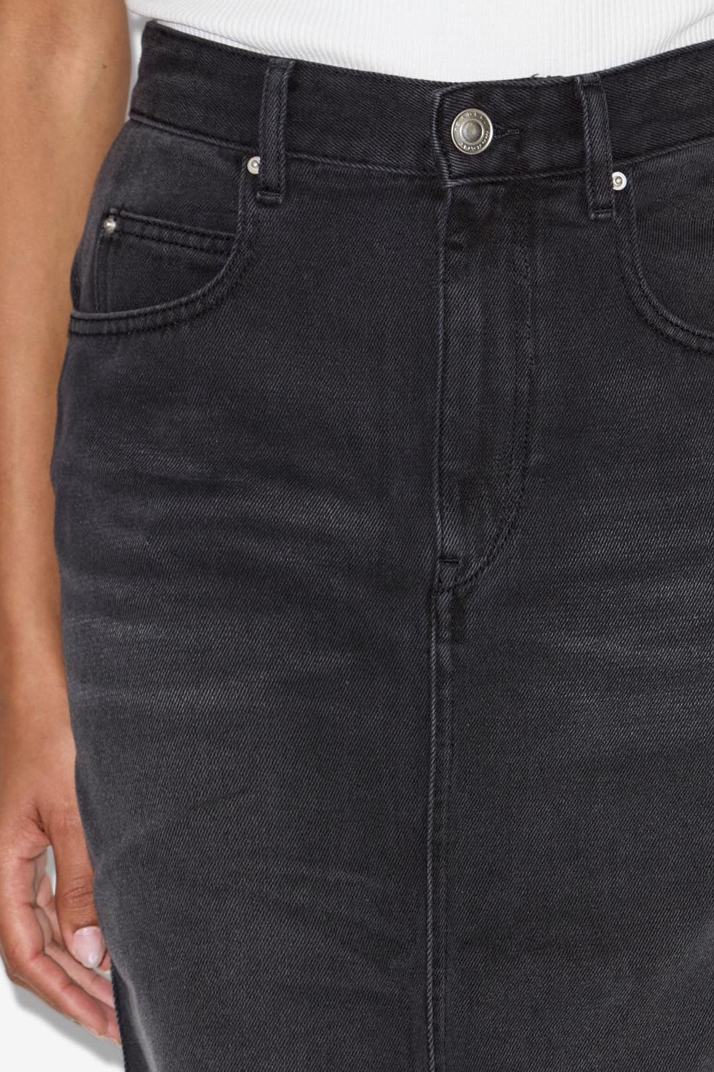 Midirock tilauria aus feinem denim - Schwarz gewaschen - Woman - 3