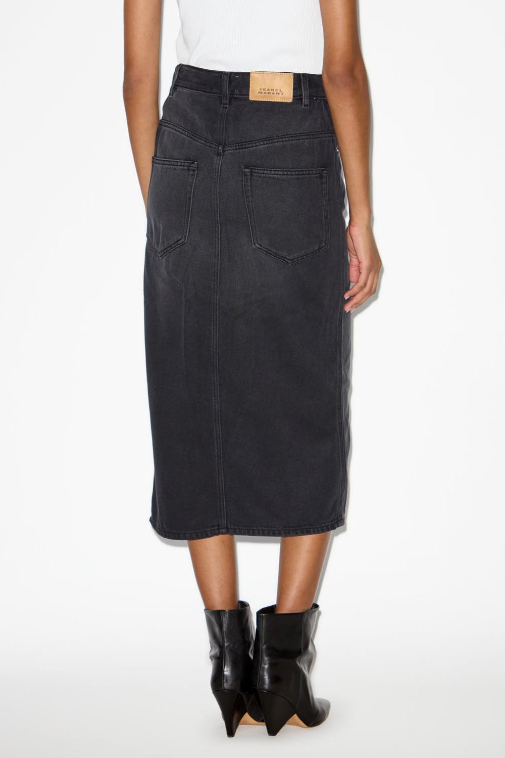 Midirock tilauria aus feinem denim - Schwarz gewaschen - Woman - 5