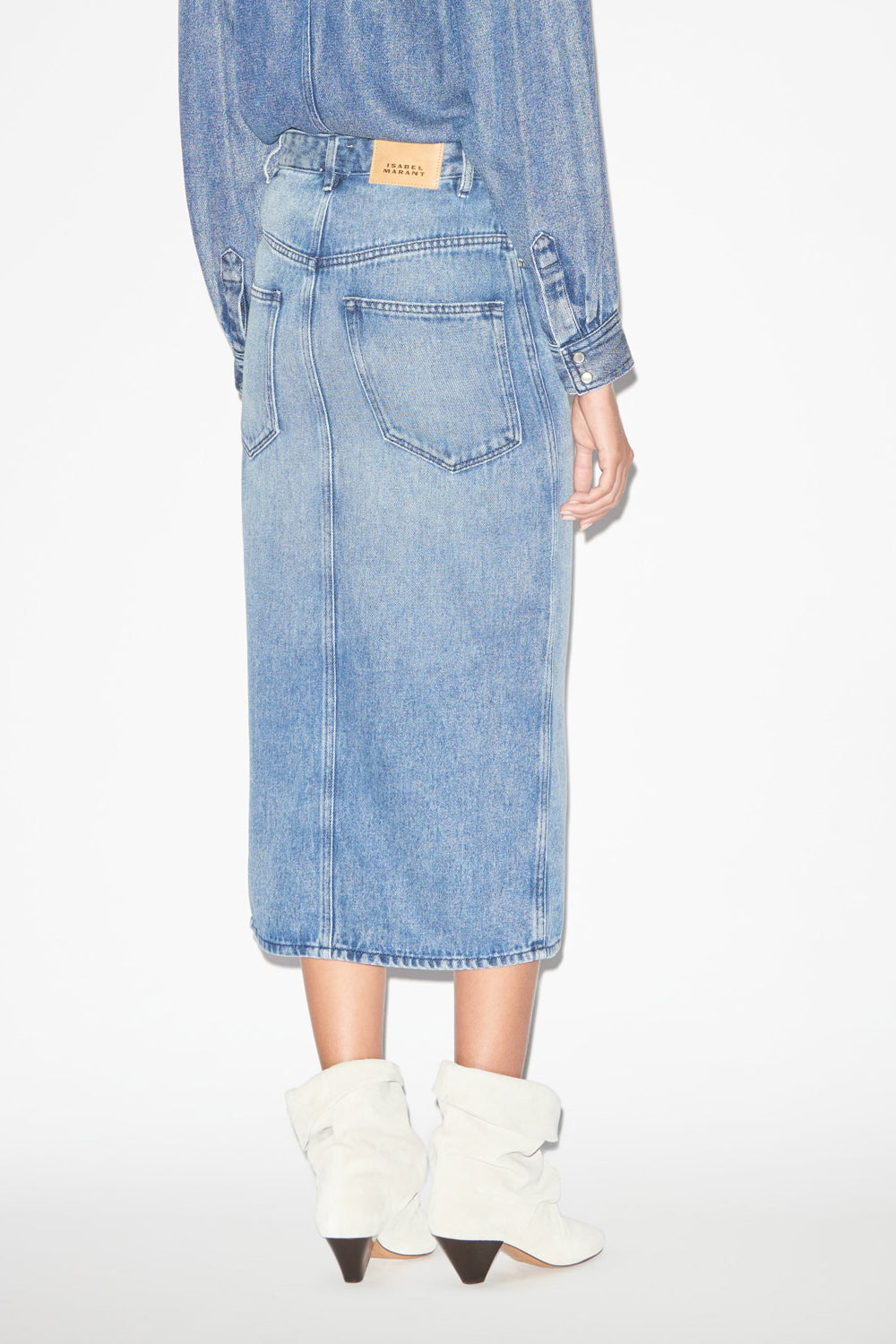 Midirock tilauria aus feinem denim - Hellblau - Woman - 5