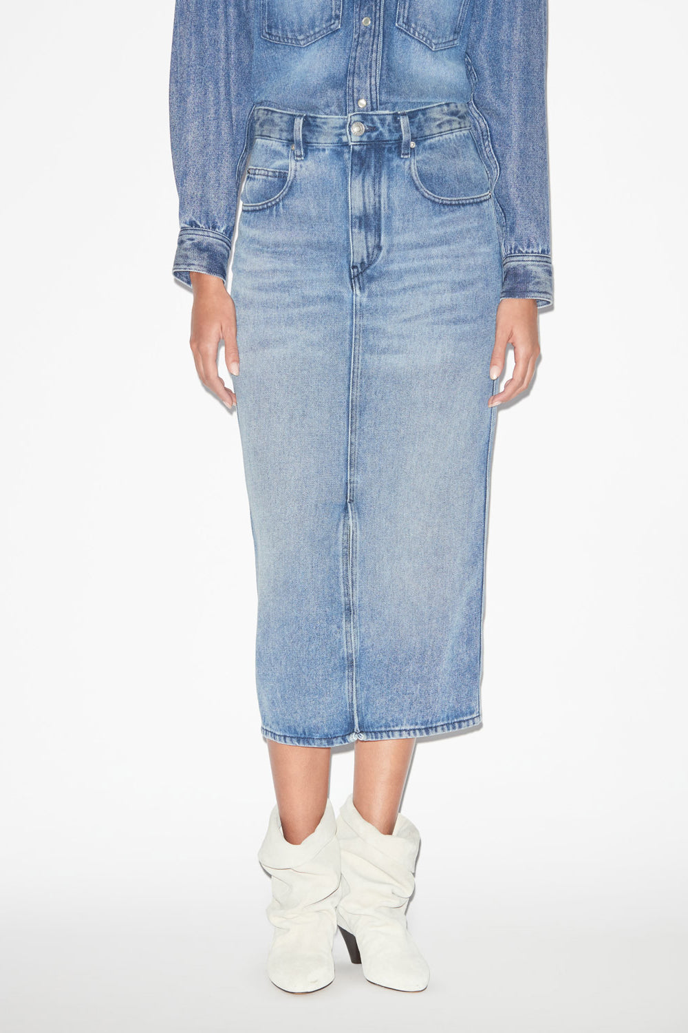 Midirock tilauria aus feinem denim - Hellblau - Woman - 4