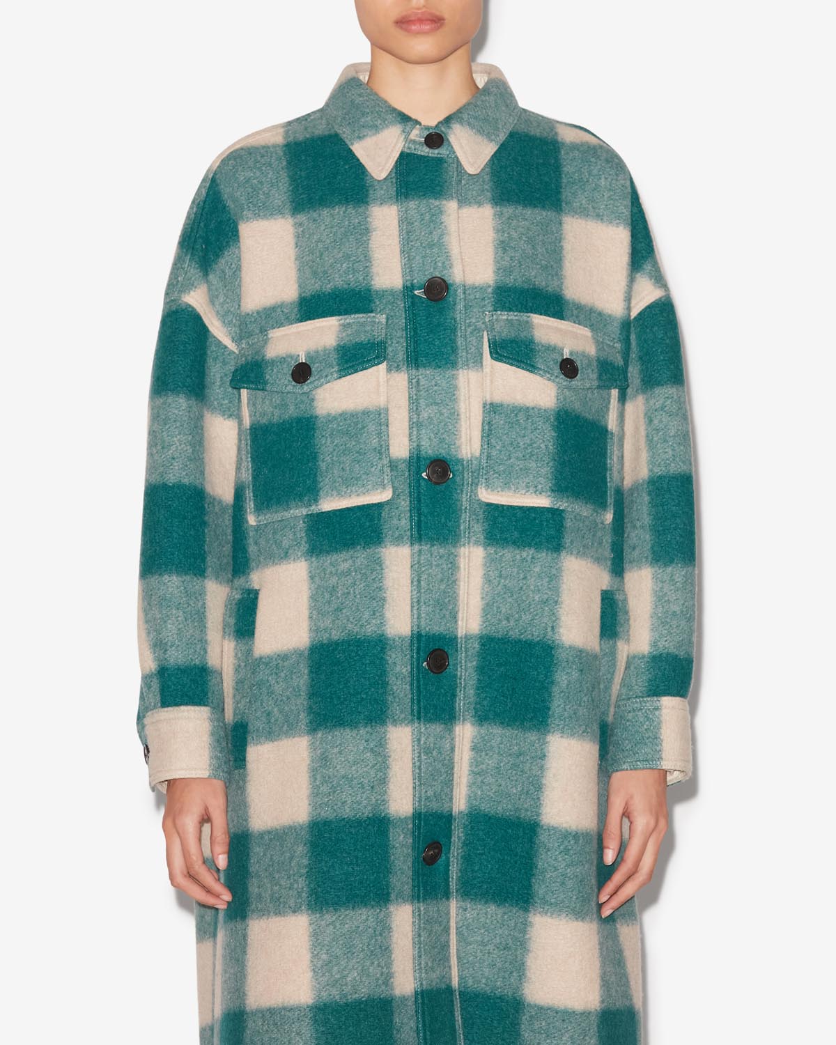 ISABEL MARANT Fontizi plaid-check coat - Blue