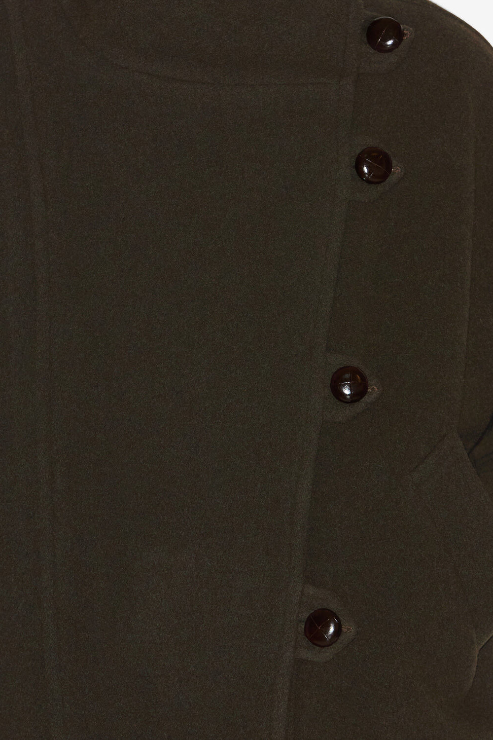 Cappotto corto hanis in misto lana - Dark khaki - Woman - 3