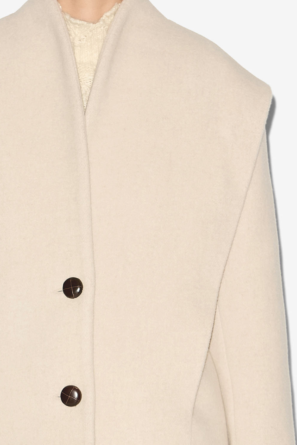 Cappotto dyogo in misto lana - Ecru - Woman - 3