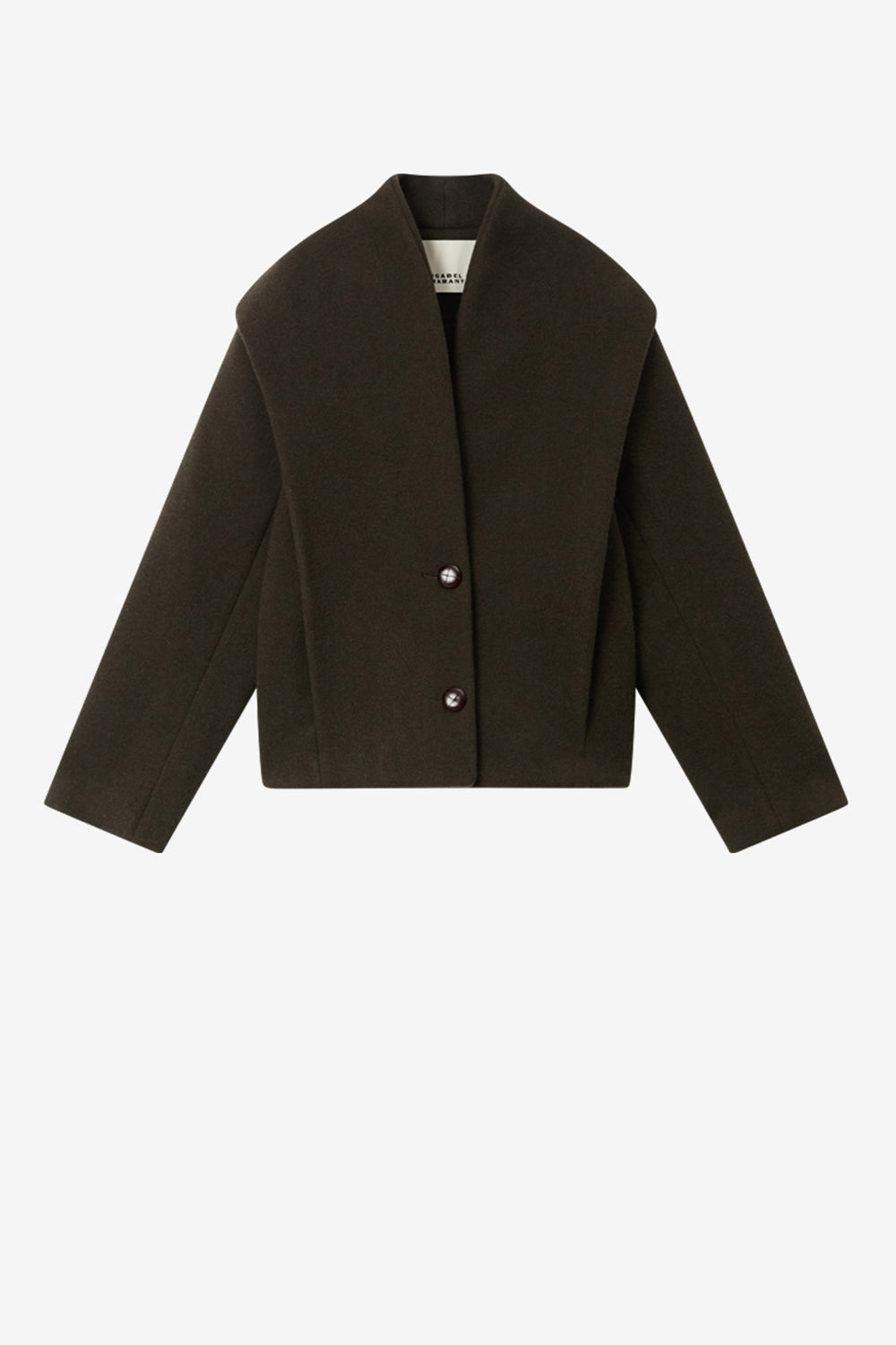Cappotto dyogo in misto lana - Dark khaki - Woman - 1