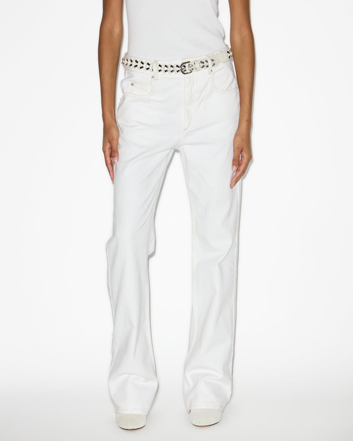 Belvira flared jeans - White - Woman - 3