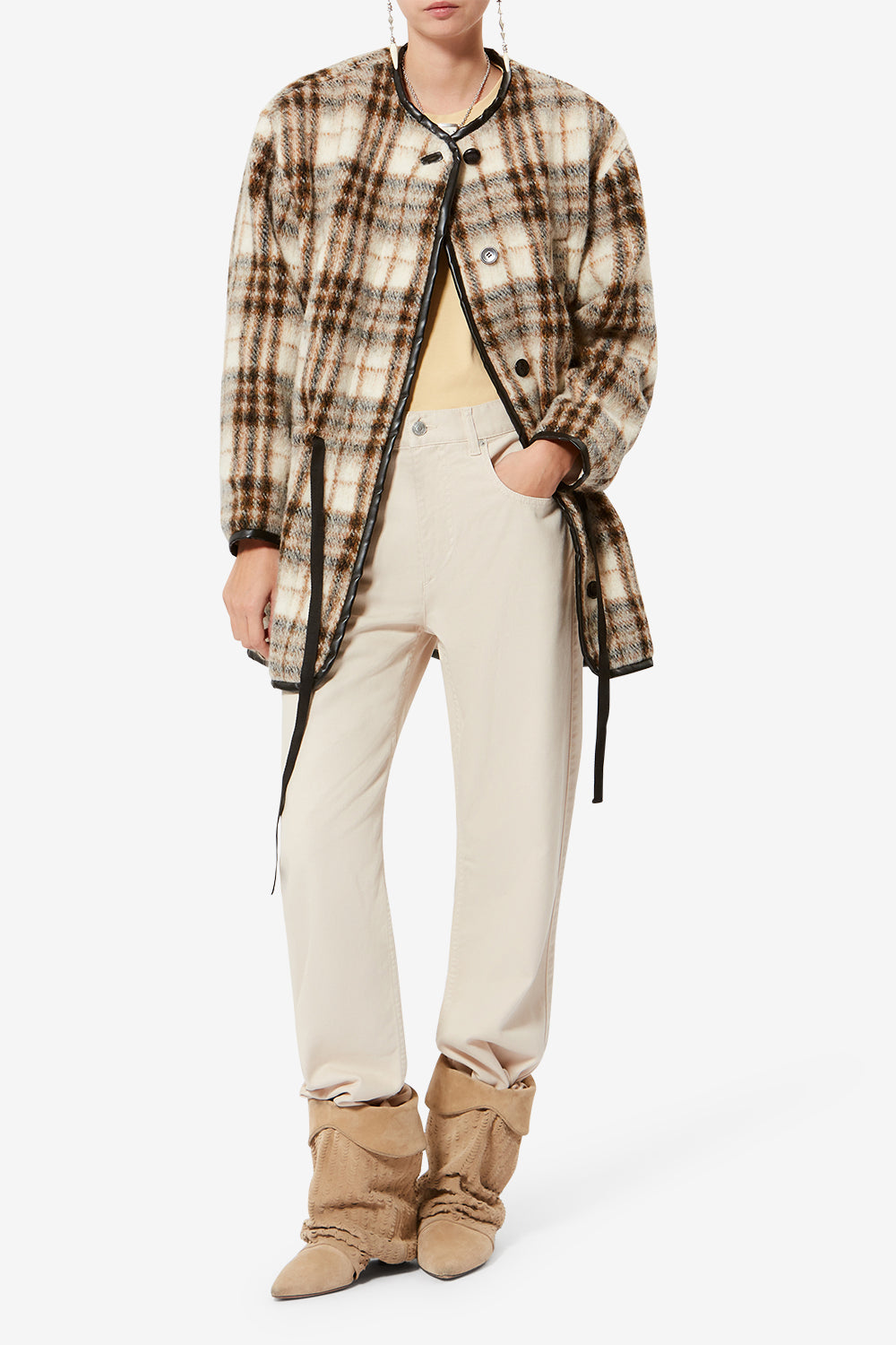 Jeans bootcut in denim belvira - Ecru - Woman - 2