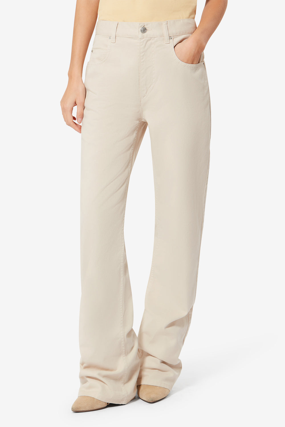 Jeans bootcut in denim belvira - Ecru - Woman - 4