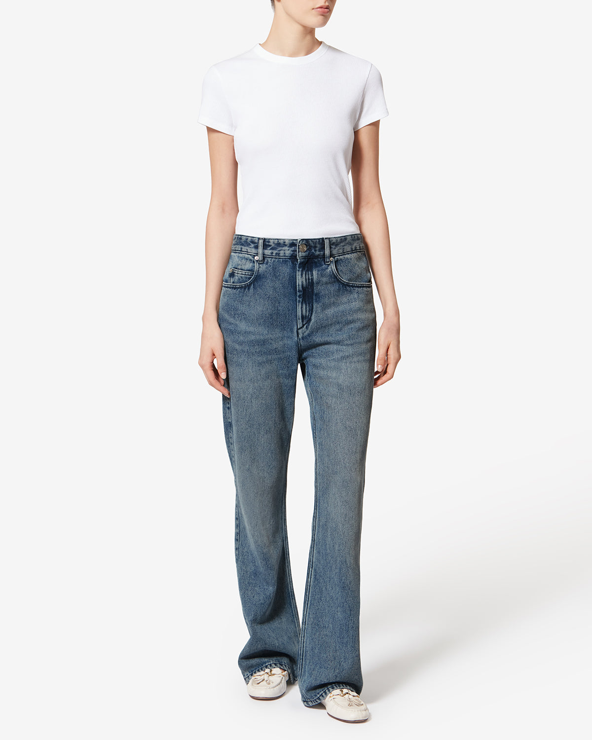 Jean bootcut en denim belvira - Bleu clair - Woman - 1