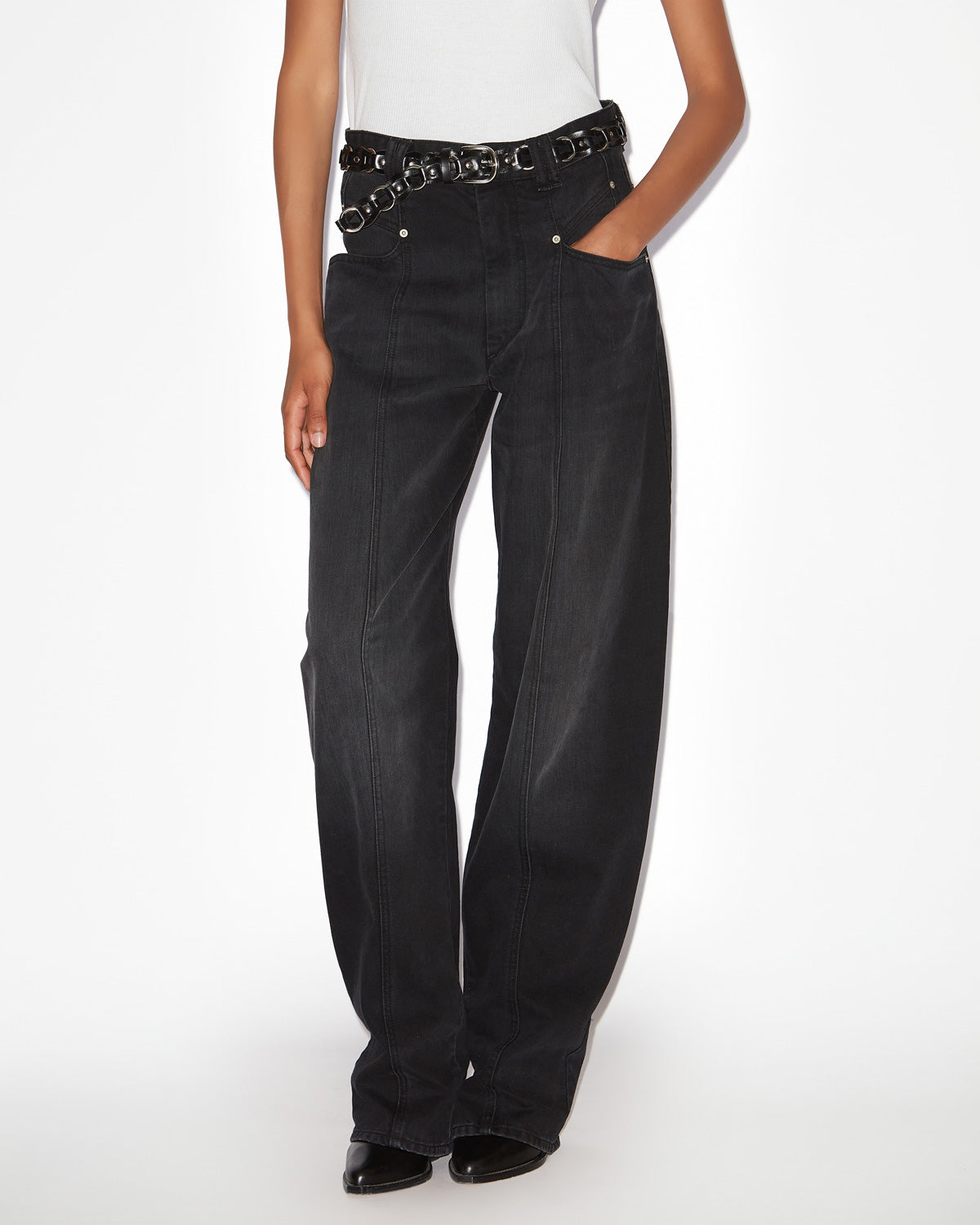 Vetan loose fit denim jeans - Black - Woman - 3