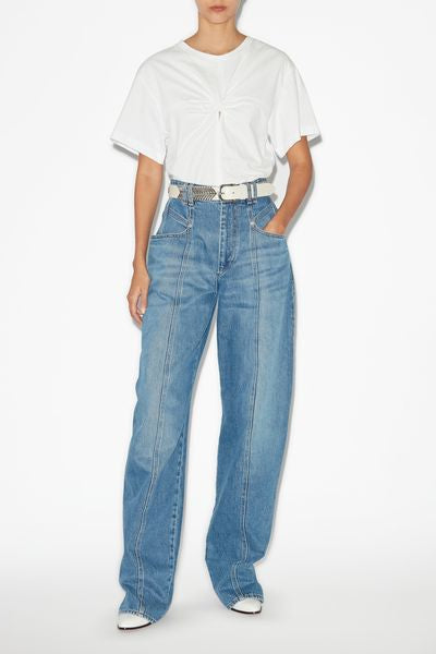 Vaqueros anchos de denim vetan - Azul - Woman - 2