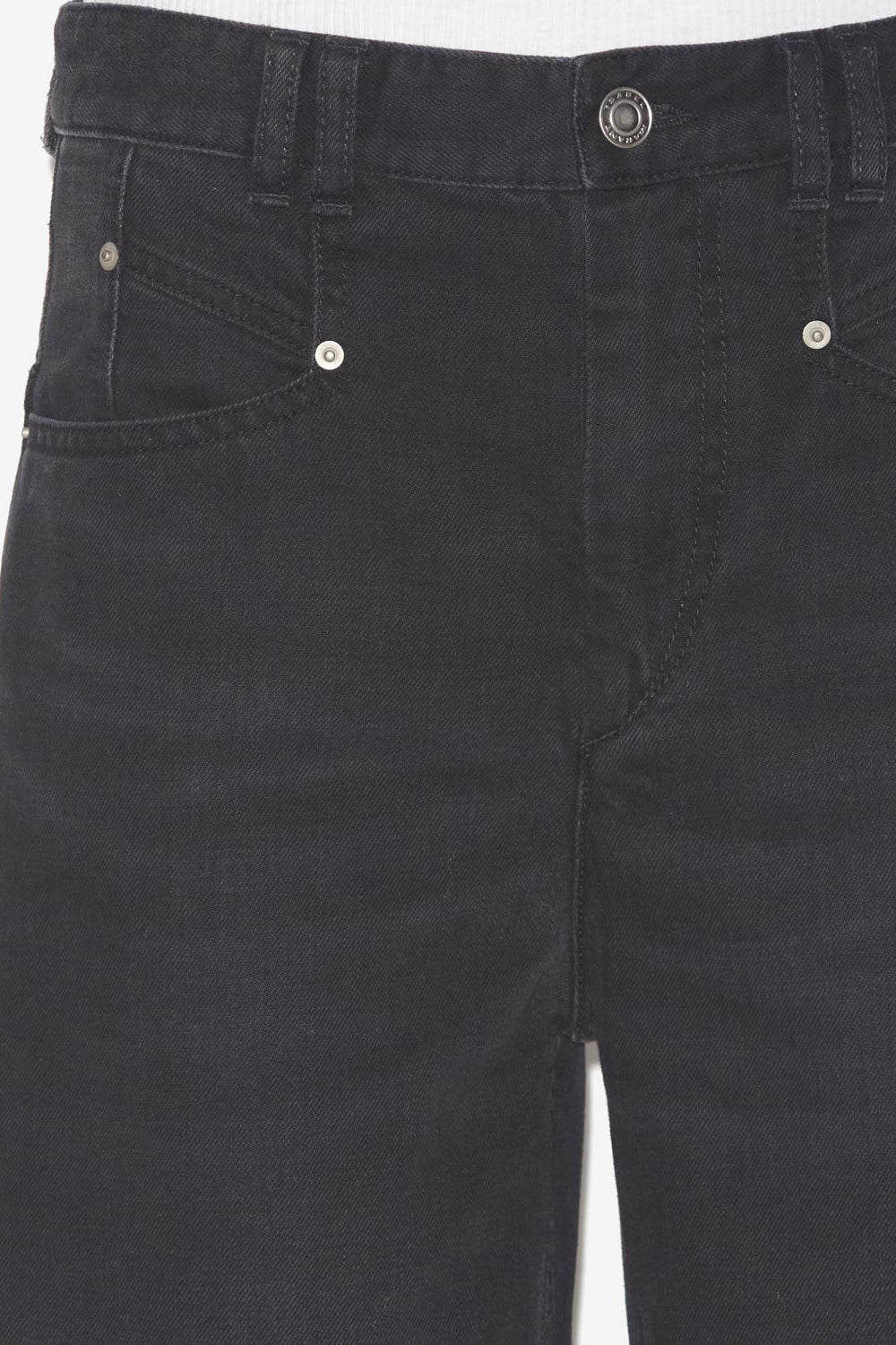 Jeans lemony a vita alta e gamba larga in denim - Nero - Woman - 3