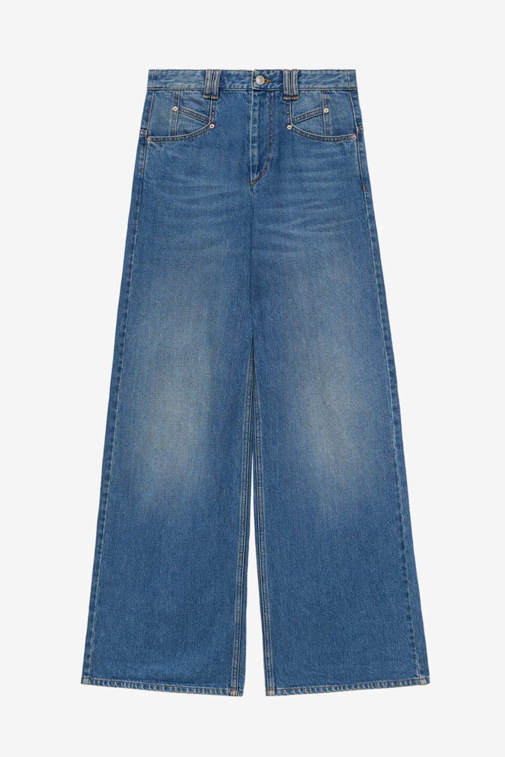 Jeans lemony a vita alta e gamba larga in denim - Blu - Woman - 1