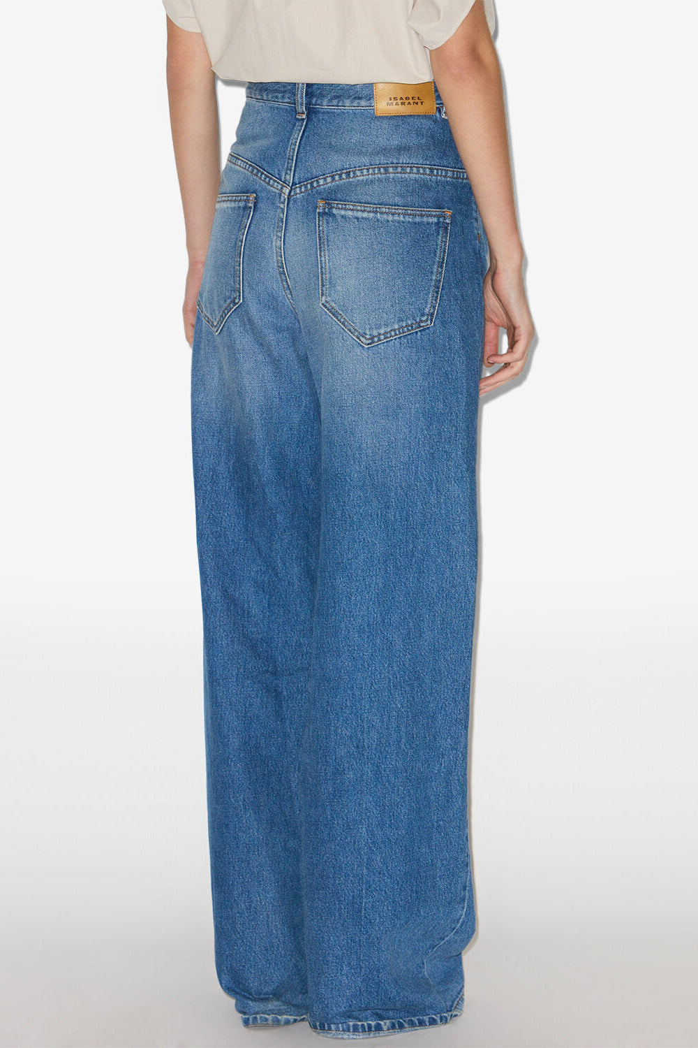 Jeans lemony a vita alta e gamba larga in denim - Blu - Woman - 5