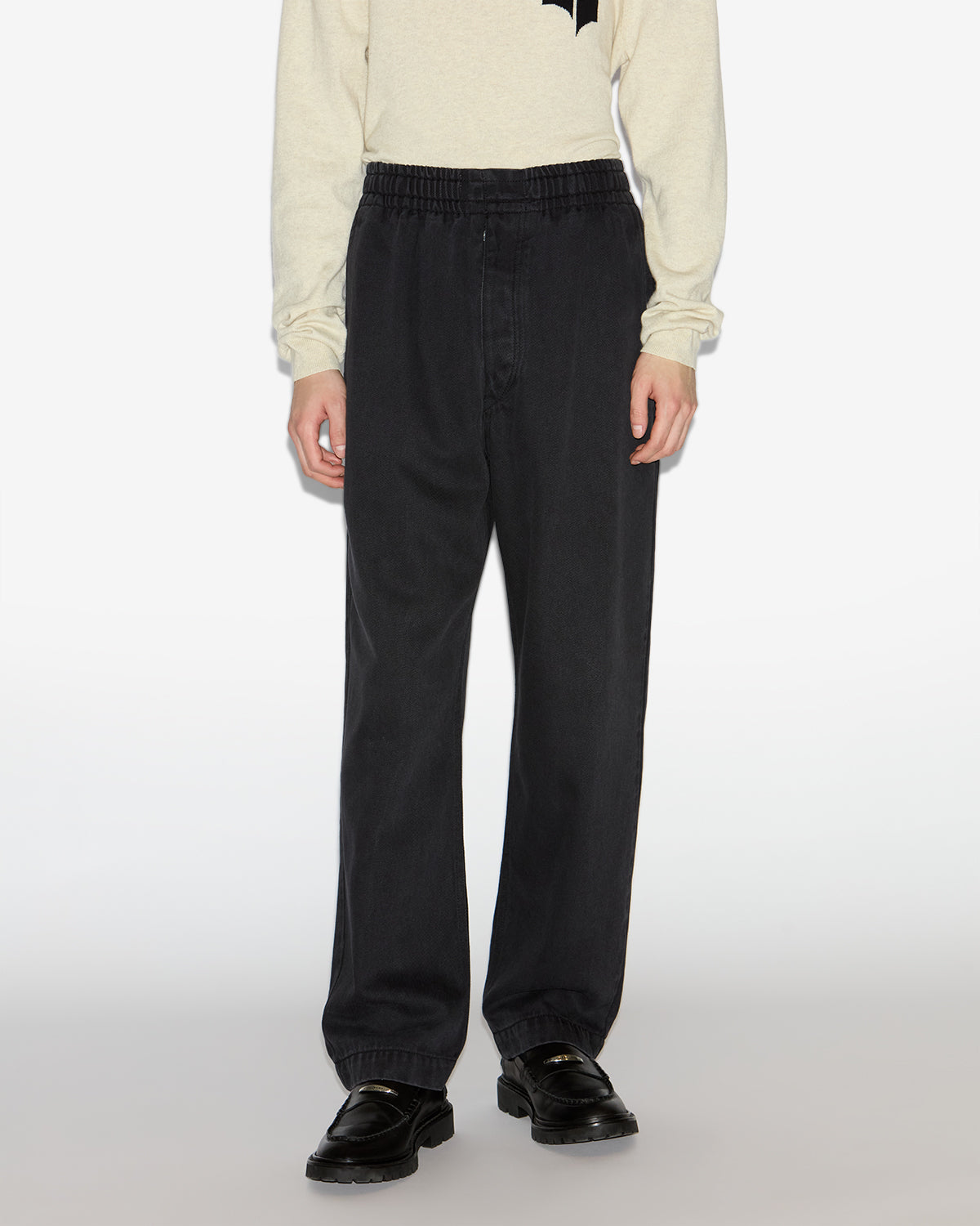 Jeans timeo in morbido denim - Nero lavato - Man - 3