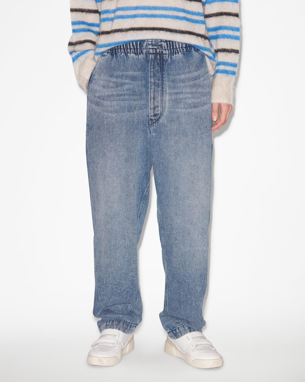 Jeans timeo morbidi con vita elasticizzata - Azzurro - Man - 3