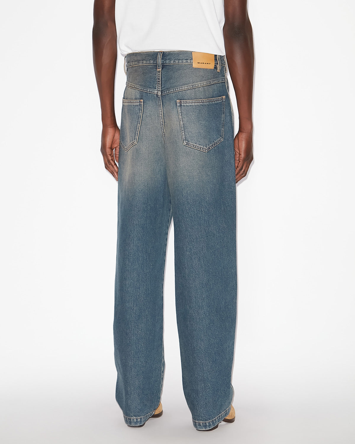 Jeans jorje ampi in denim - Blu - Man - 4