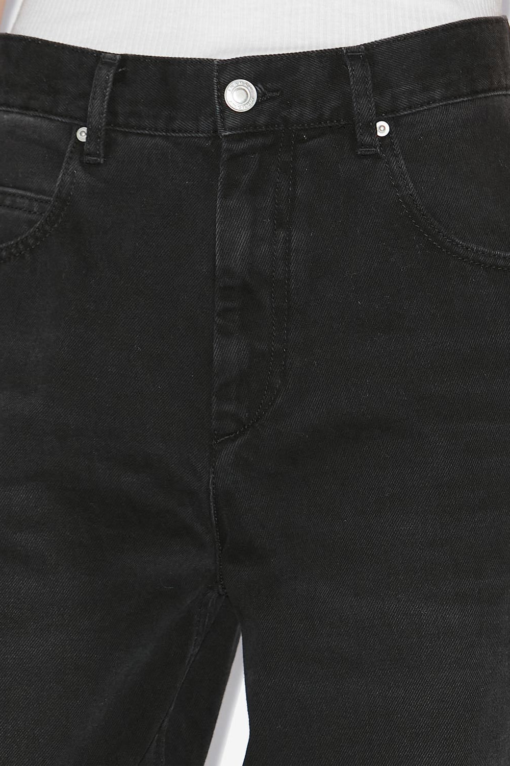 Jeans a gamba larga joanny in denim - Nero lavato - Woman - 3