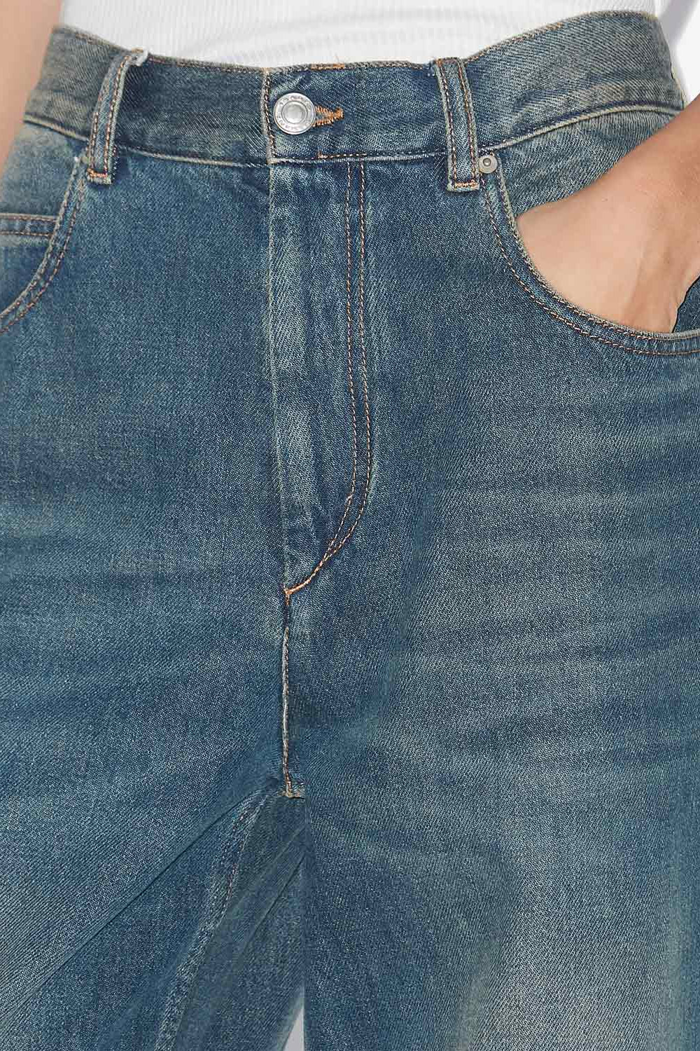 Jeans a gamba larga joanny in denim - Blu - Woman - 3