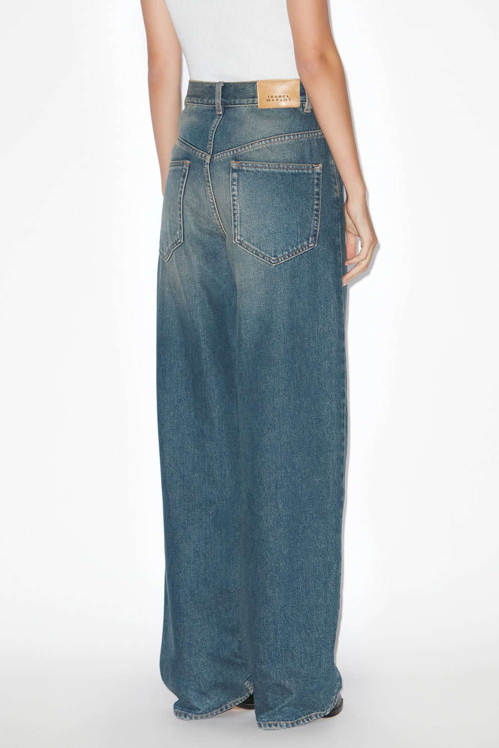 Jeans a gamba larga joanny in denim - Blu - Woman - 5