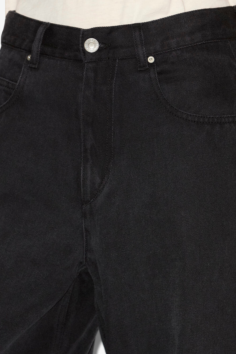 Jean fluide jenny en denim  - Noir délavé - Woman - 3