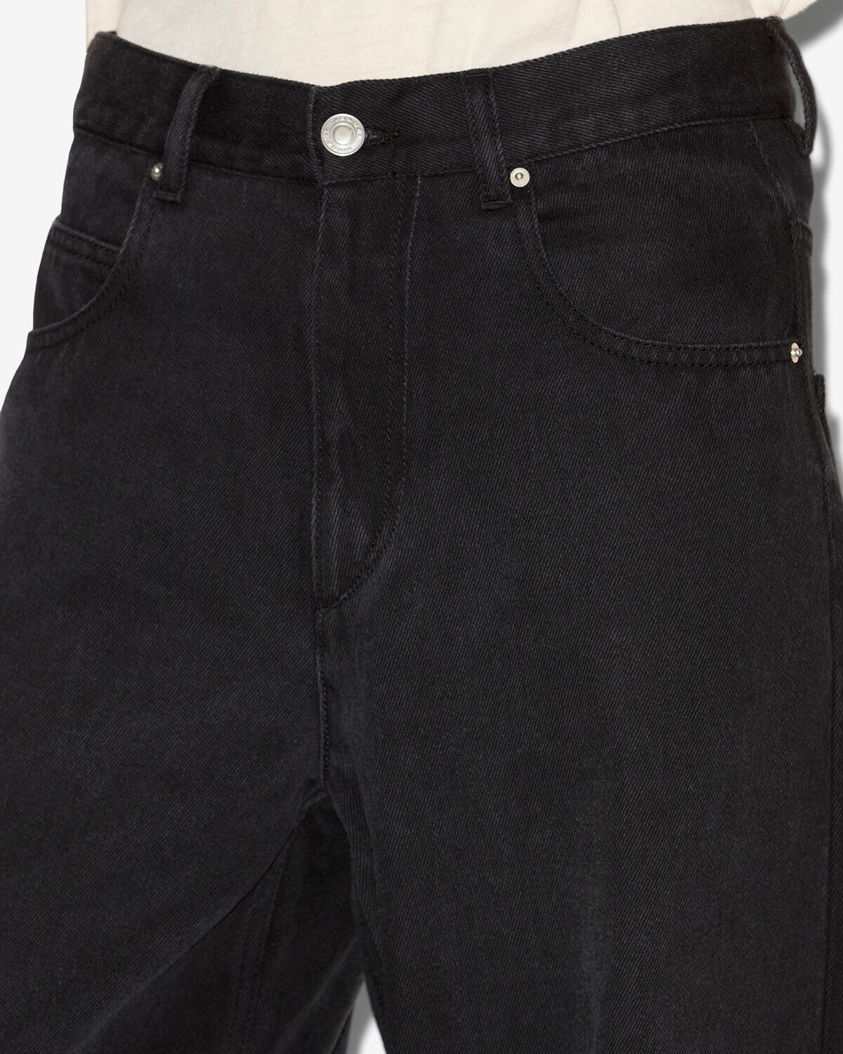Fließende jeans jenny aus denim - Schwarz gewaschen - Woman - 2