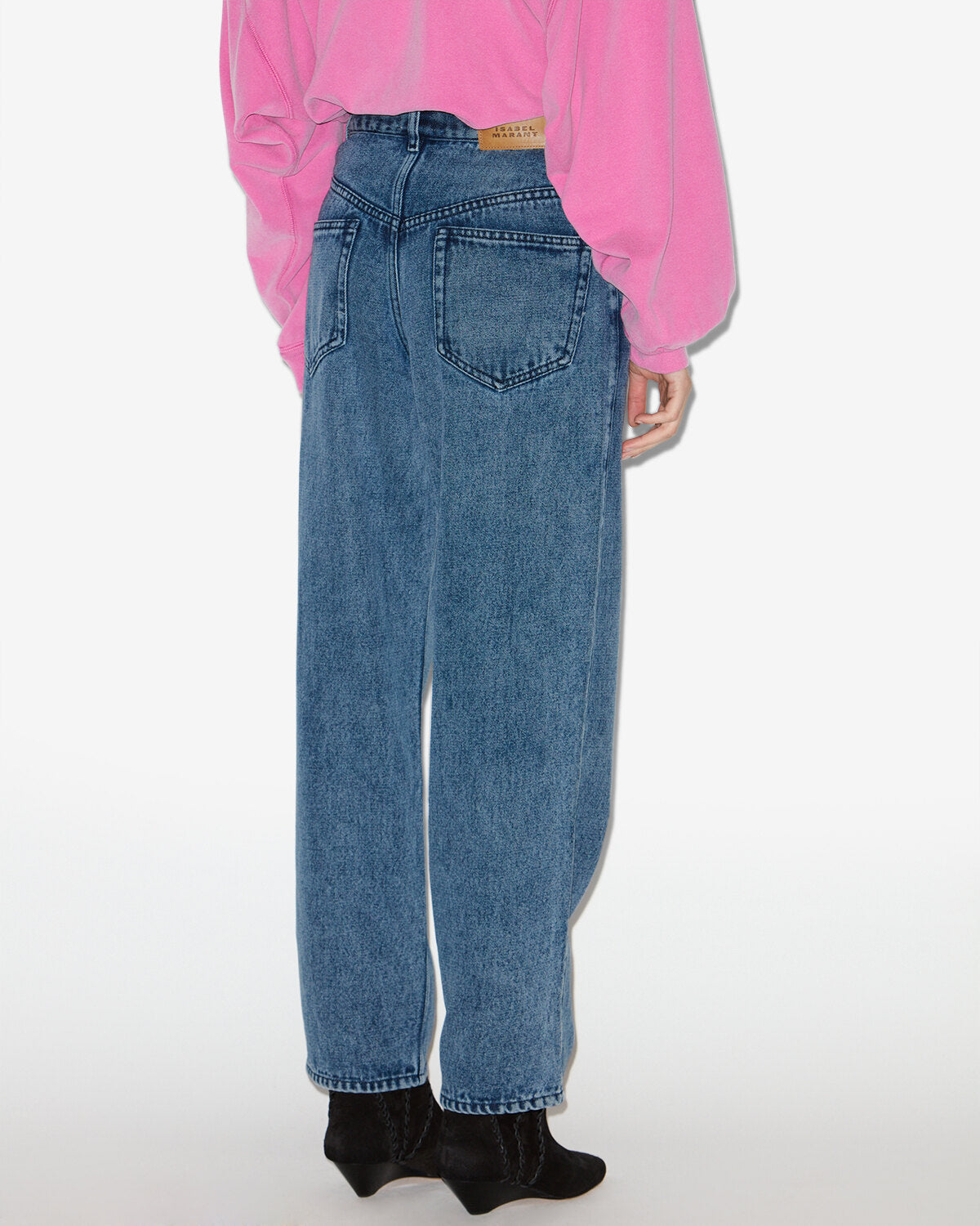 Fließende jeans jenny aus denim - Hellblau - Woman - 4