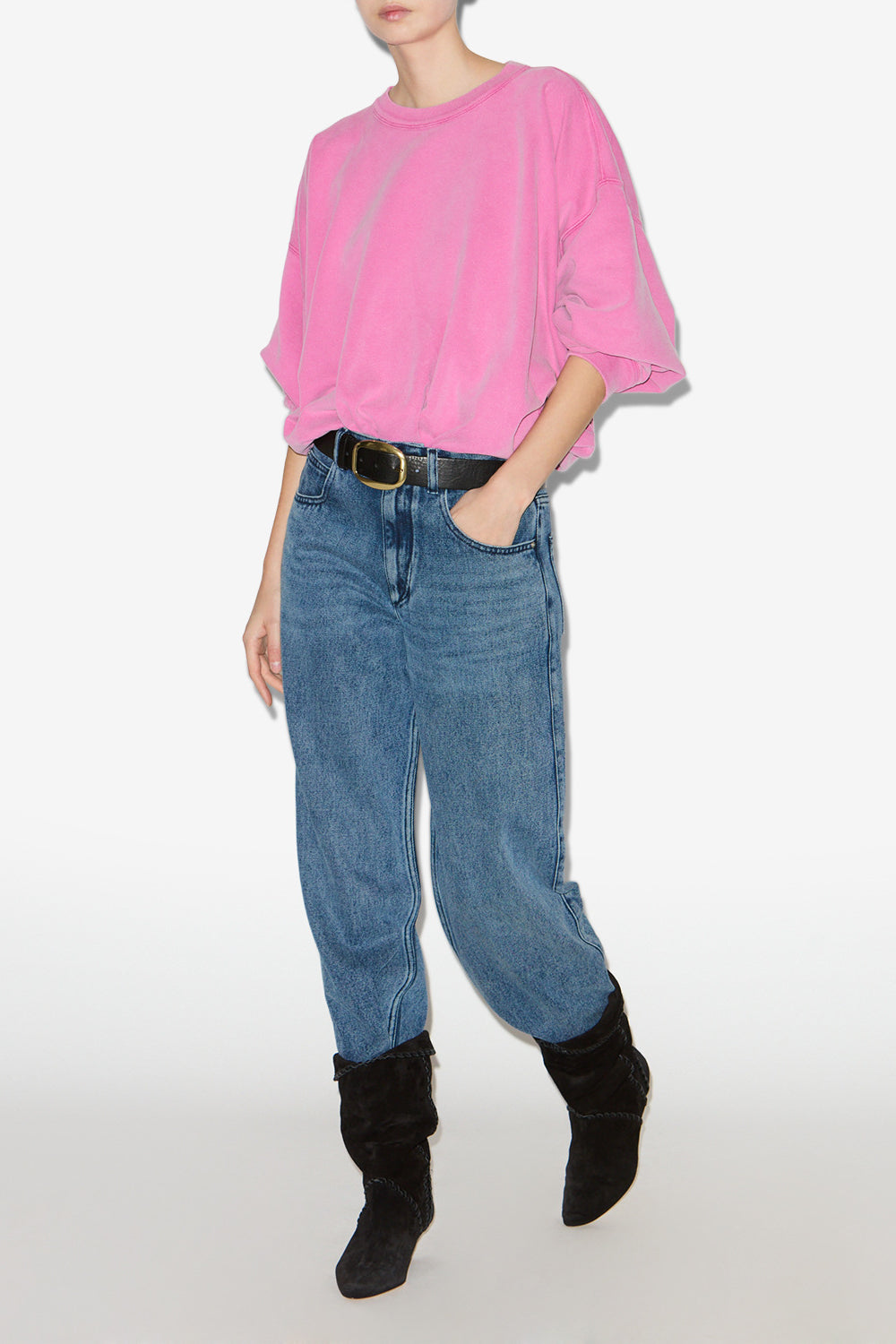 Jean fluide jenny en denim  - Bleu clair - Woman - 2