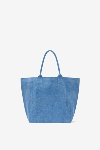 Yenky logo-embroidered small tote bag - 青 - Woman - 4