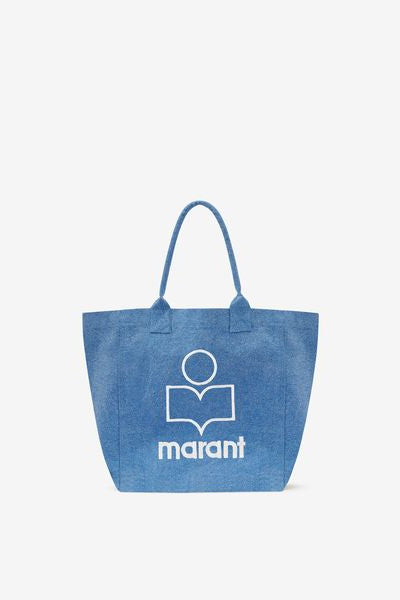 Yenky logo-embroidered small tote bag - 青 - Woman - 2