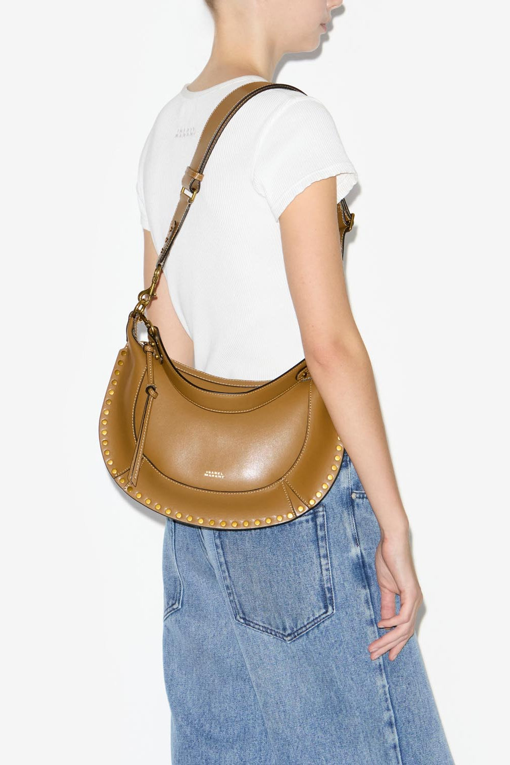 Borsa naoko da portare a mano e a spalla in pelle primo fiore - Cachi - Woman - 2