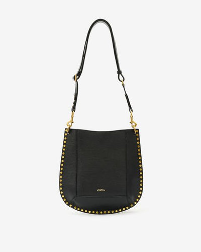 Sac hobo en cuir clouté oskan - Noir - Woman - 10