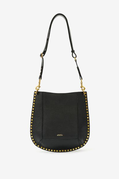 Leather hobo bag oskan - Black - Woman - 10