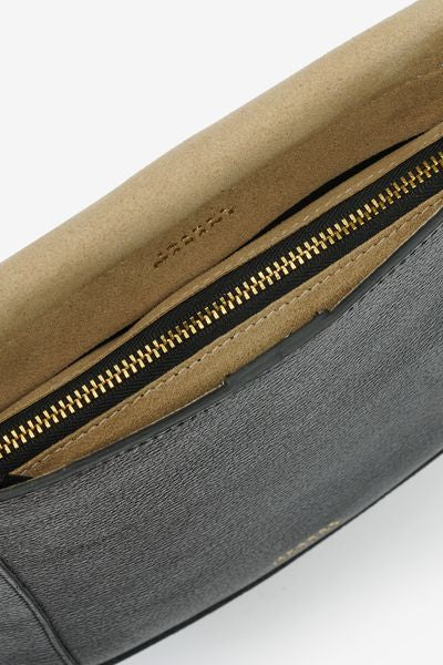 Leather hobo bag oskan - Black - Woman - 6