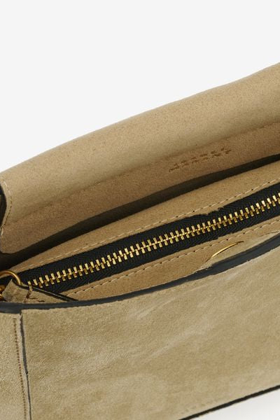 Sac hobo en cuir clouté oskan - Sable - Woman - 8