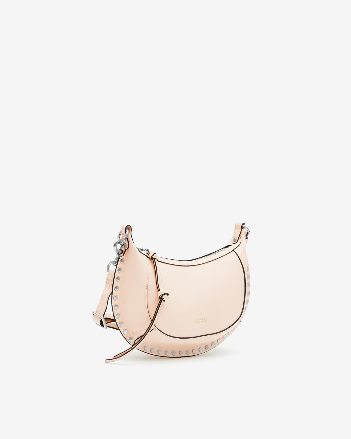Oskan moon leather shoulder bag - Soft pink - Woman - 4