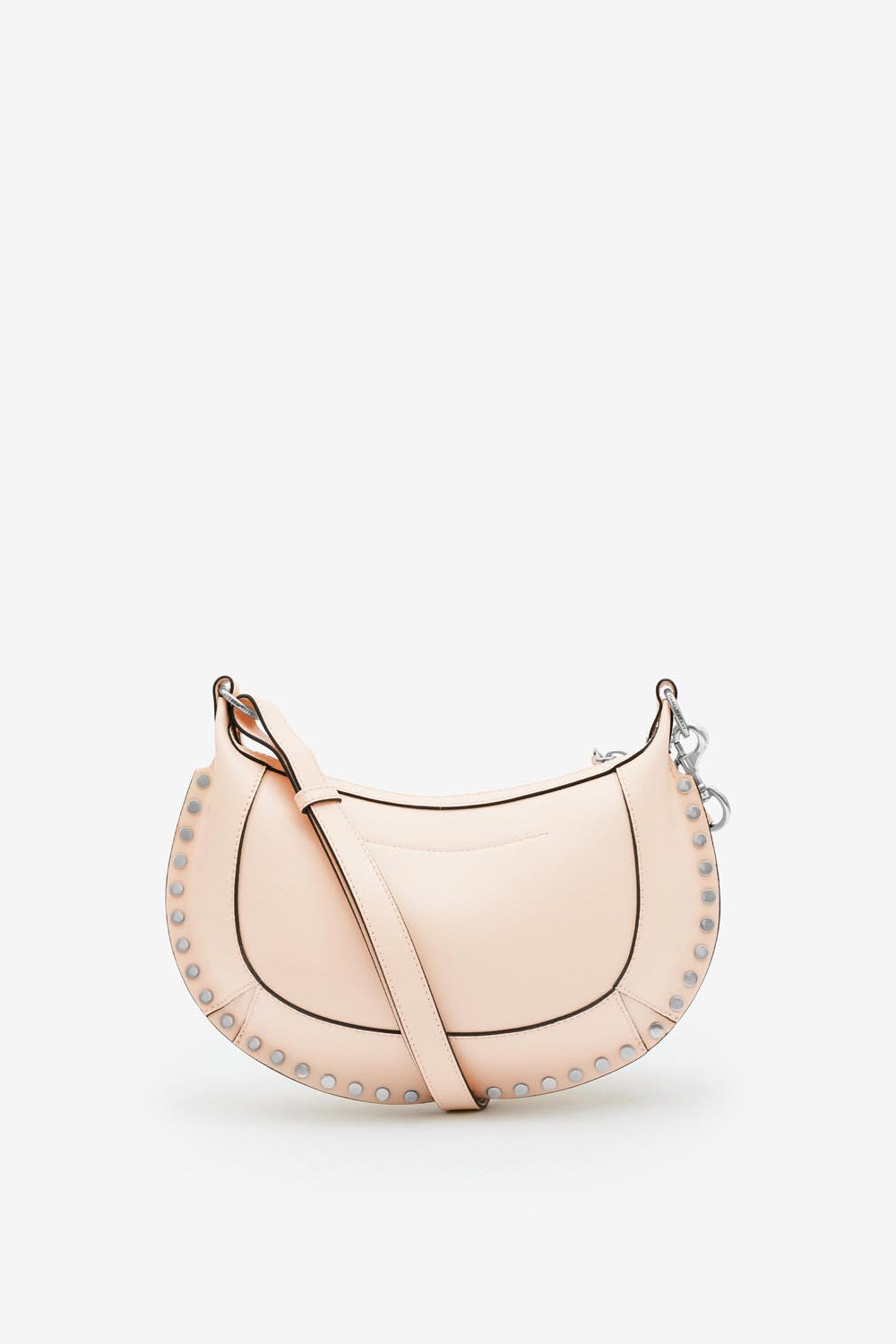 Oskan moon leather shoulder bag - Soft pink - Woman - 3