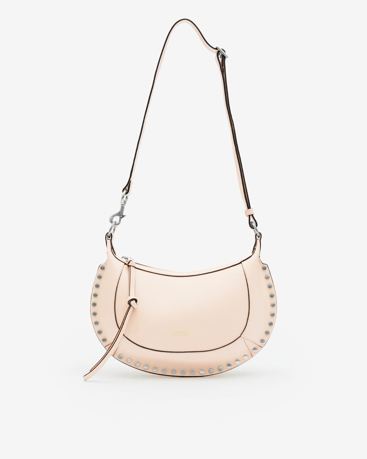 Oskan moon leather shoulder bag - Soft pink - Woman - 5