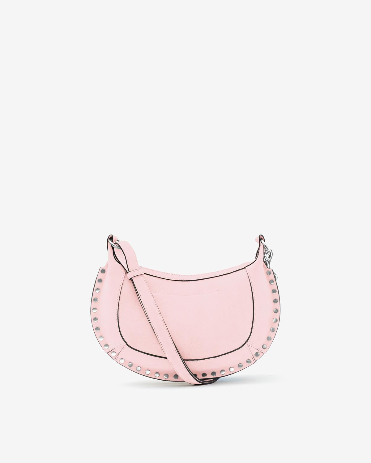 Sac porté épaule en cuir velours oskan moon - Rose clair - Woman - 2