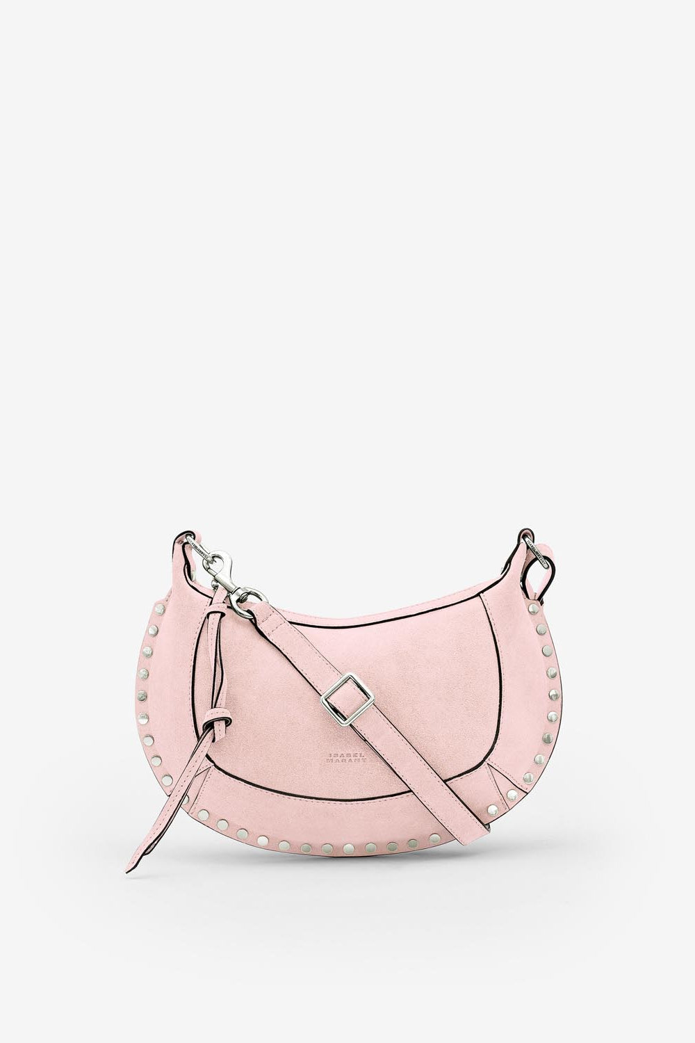 Sac porté épaule en cuir velours oskan moon - Rose clair - Woman - 1