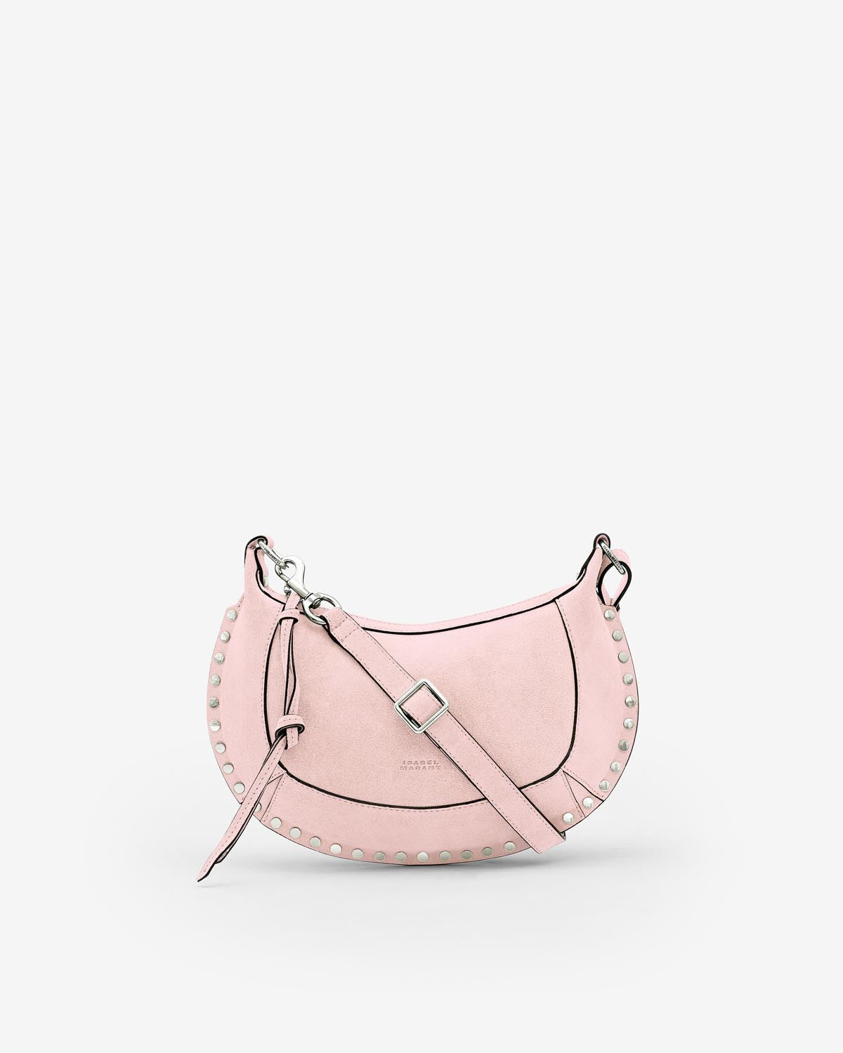 Sac porté épaule en cuir velours oskan moon - Rose clair - Woman - 1
