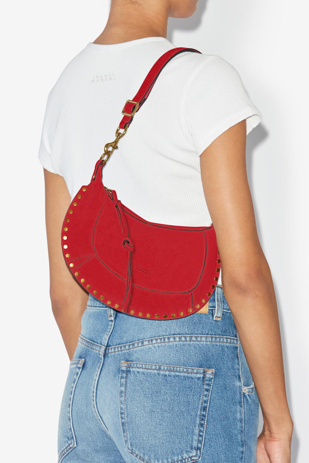 Schultertasche oskan moon aus leder - Rot - Woman - 2