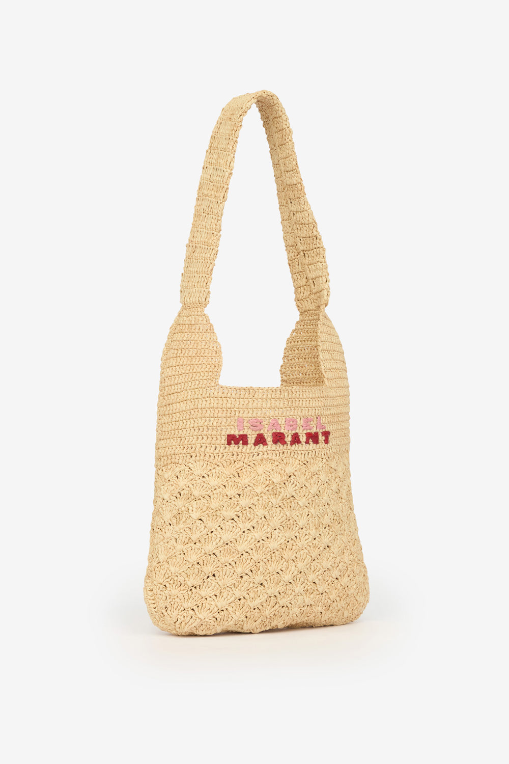 Tasche praia small aus raffiabast - Natural/pink - Woman - 4