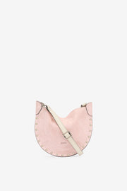 Bolso de hombro en piel de ante mini moon soft - Light pink - Woman
