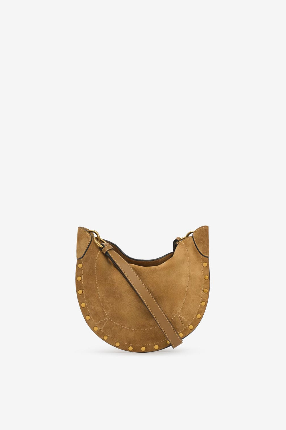 Bolso de hombro en piel de ante mini moon soft - Camel - Woman - 2
