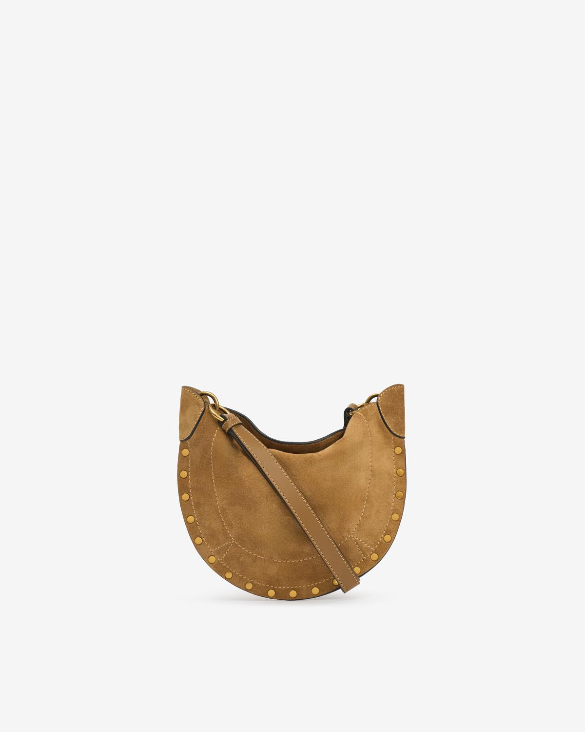 Bolso de hombro en piel de ante mini moon soft - Camel - Woman - 2