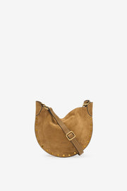 Bolso de hombro en piel de ante mini moon soft - Camel - Woman