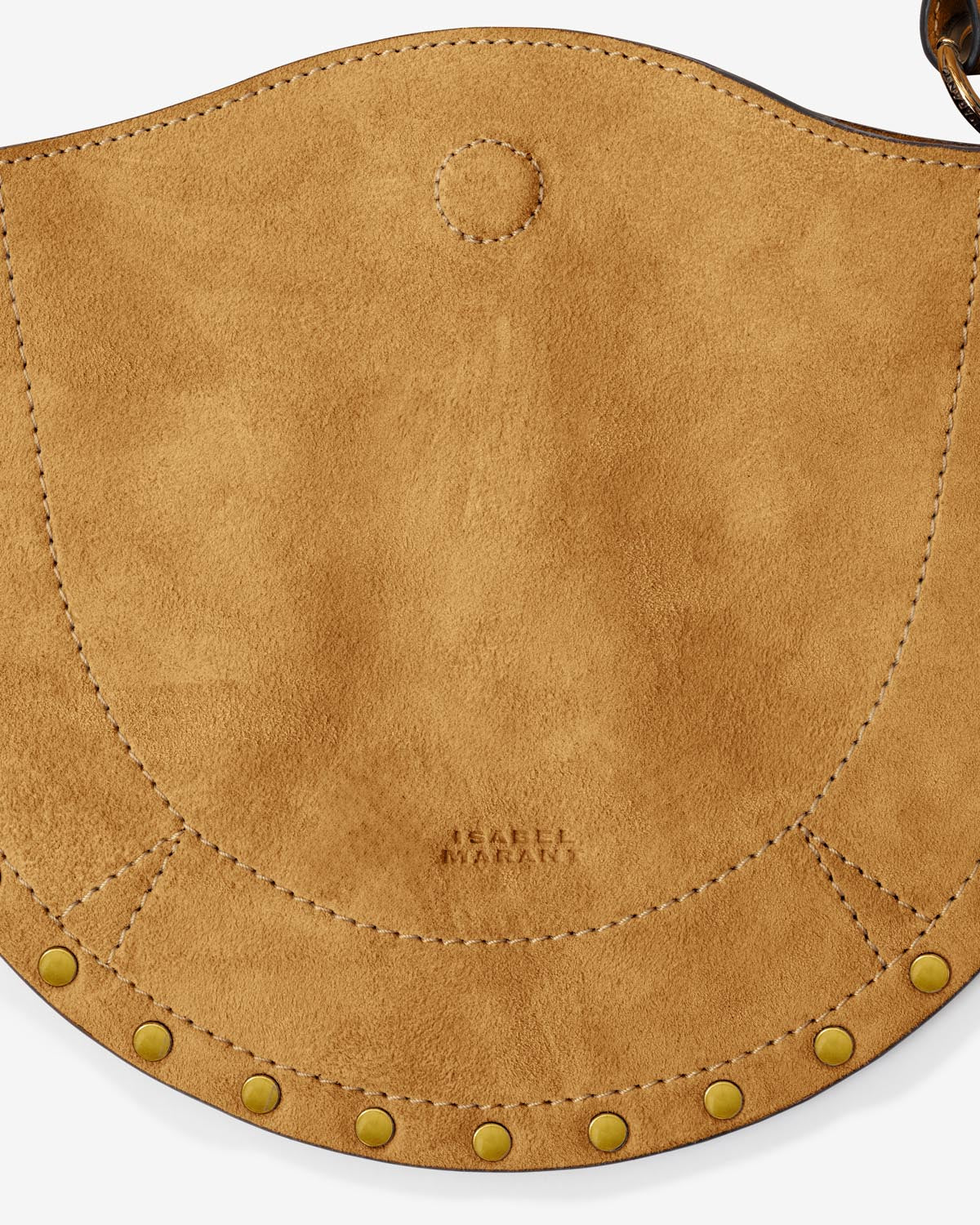 Bolso de hombro en piel de ante mini moon soft - Camel - Woman - 3